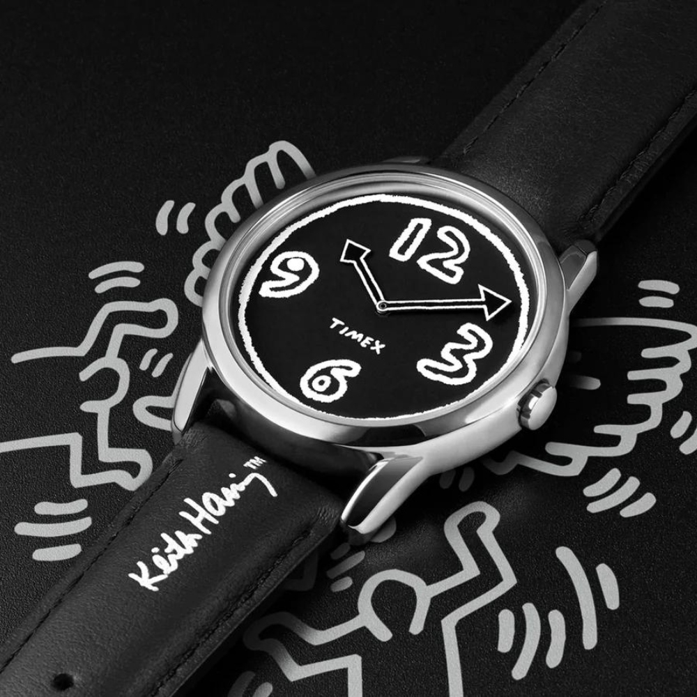 TIMEX  天美時 Easy Reader x Keith Haring 38 毫米普普藝術風格手錶(黑TXTW2W25400)