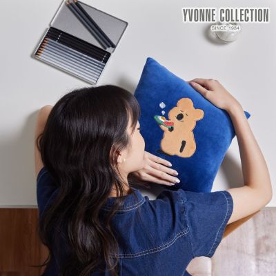 YVONNE 以旺傢飾 DINOTAENG | 早餐方形抱枕-深藍