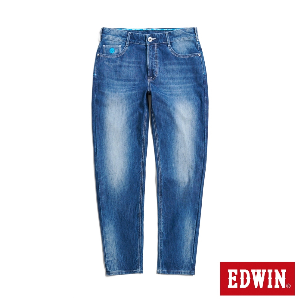 EDWIN 男裝 迦績JERSEYS 特洗丹寧錐形褲-中古藍