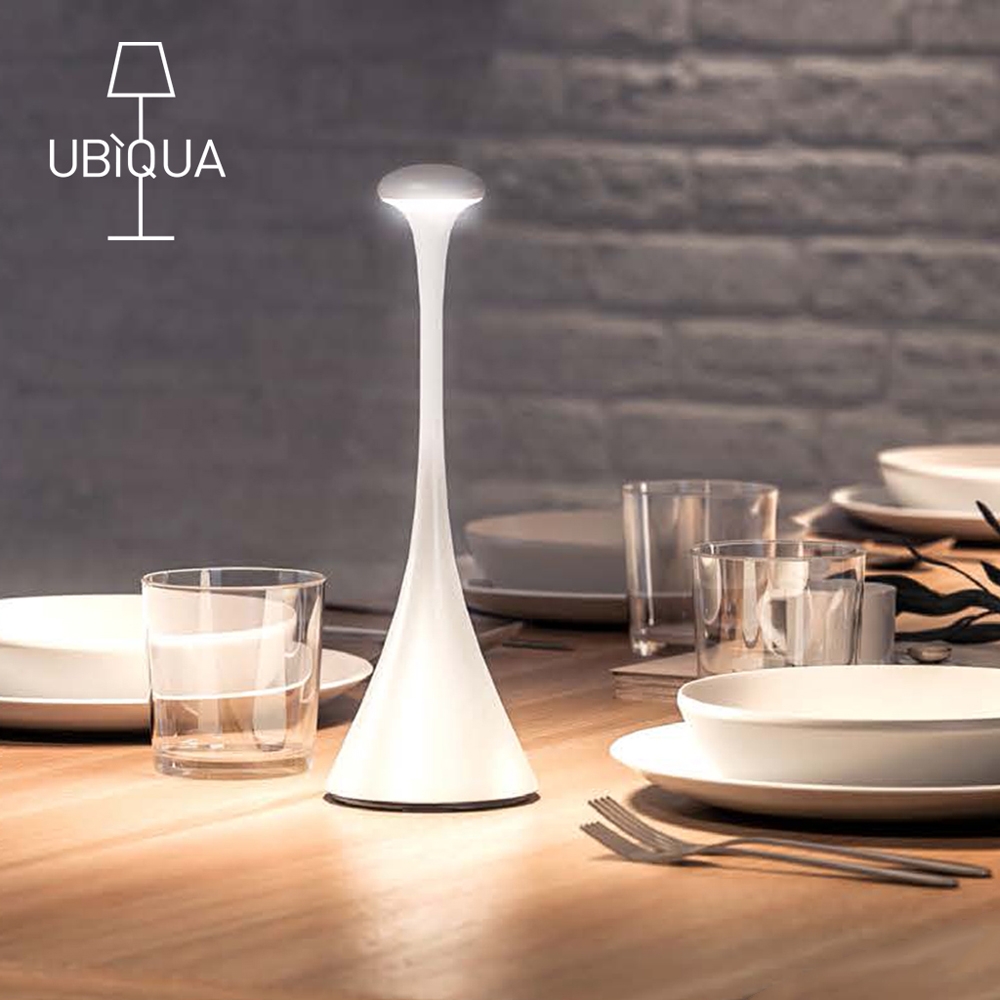 義大利UBIQUAPinup 摩登曲線風USB充電式檯燈(大款)-多色可選
