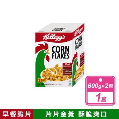 【家樂氏】原味玉米早餐脆片 (600公克X2入/盒)