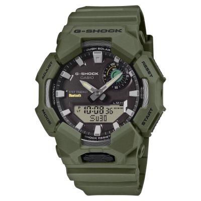 CASIO卡西歐 G-SHOCK 精細雕琢 藍芽太陽能電力 雙顯錶款 軍綠色 GA-B010-3A 49.3mm
