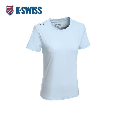 K-SWISS 涼感T恤 26SS PF TEE 16 W 涼感衣 短上衣 女短袖上衣 淺藍色 1913712-449