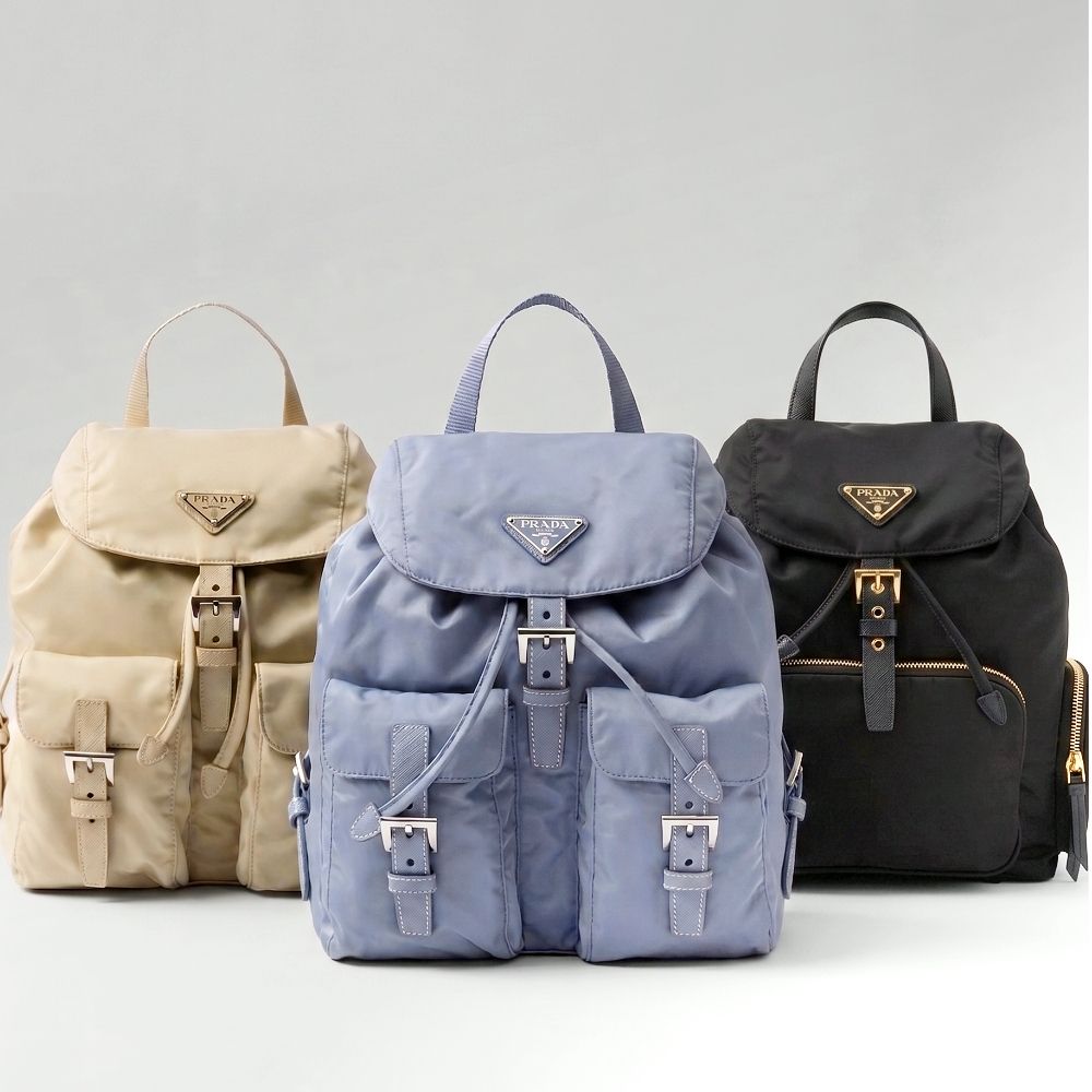 PRADA 普拉達 小款 Re-Nylon 三角牌多口袋尼龍後背包-多款可選