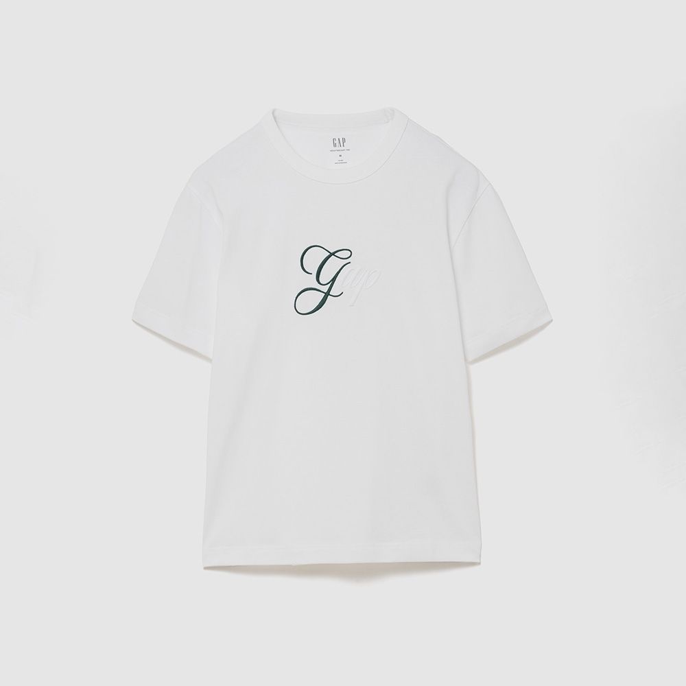 【GAP】男裝T恤/短褲【多款任選】 (重磅 Gap Logo T恤-清新白)
