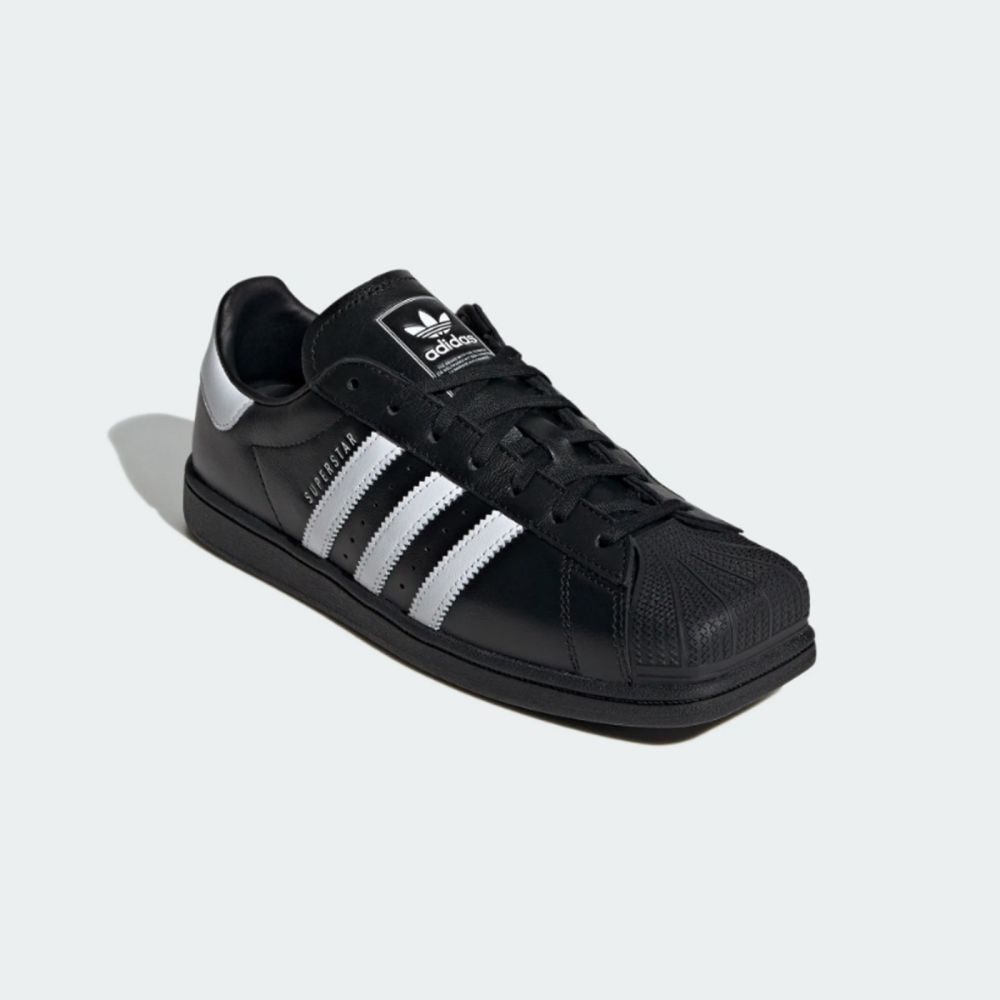 adidas 愛迪達 休閒鞋 Superstar SQ 女鞋 男鞋 方頭貝殼鞋 黑 KI0201