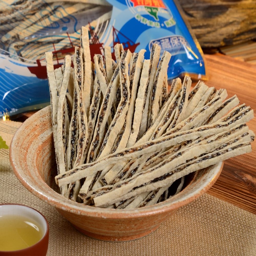 任選 【華得水產】黑芝麻鱈魚絲 250g/大包