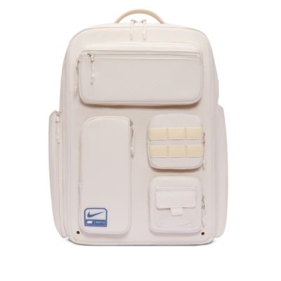 NIKE 耐吉 後背包 運動包 書包 旅行包 大容量 NK UTILITY ELITE BKPK - 2.0 米白 FN4173-104