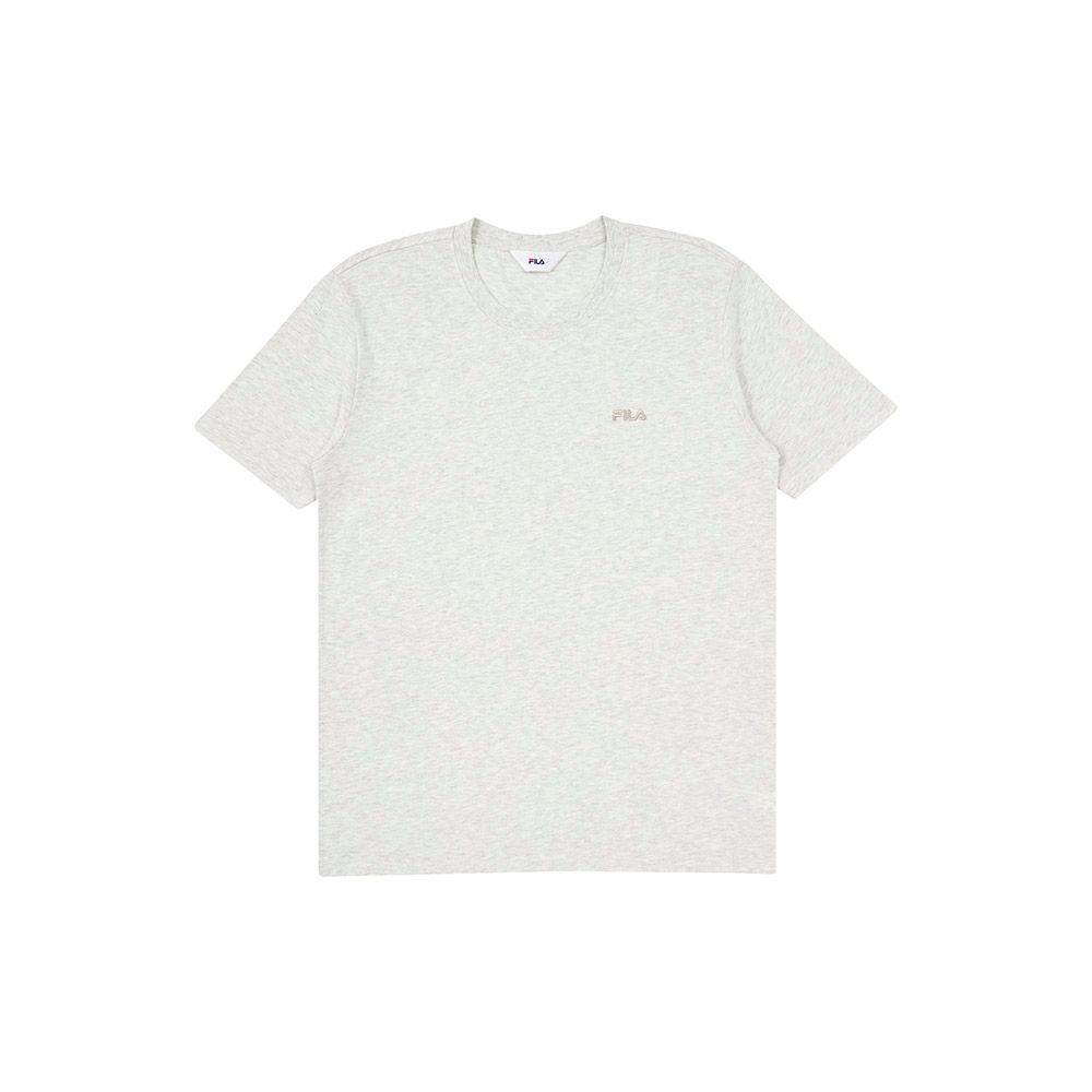FILA 中性短袖圓領T恤-米麻花 1TEA-1505-IV