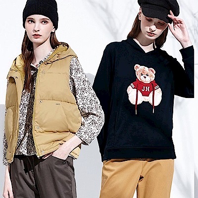 JIN HWA 今譁 詹譁霓 保暖連帽鋪棉背心/保暖帽T/棉T 獨家特談均一價