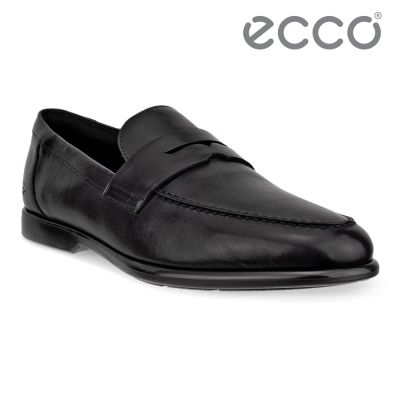 ECCO METROPOLE VERONA M 都會維羅納套入式正裝皮革樂福鞋 男鞋 黑色