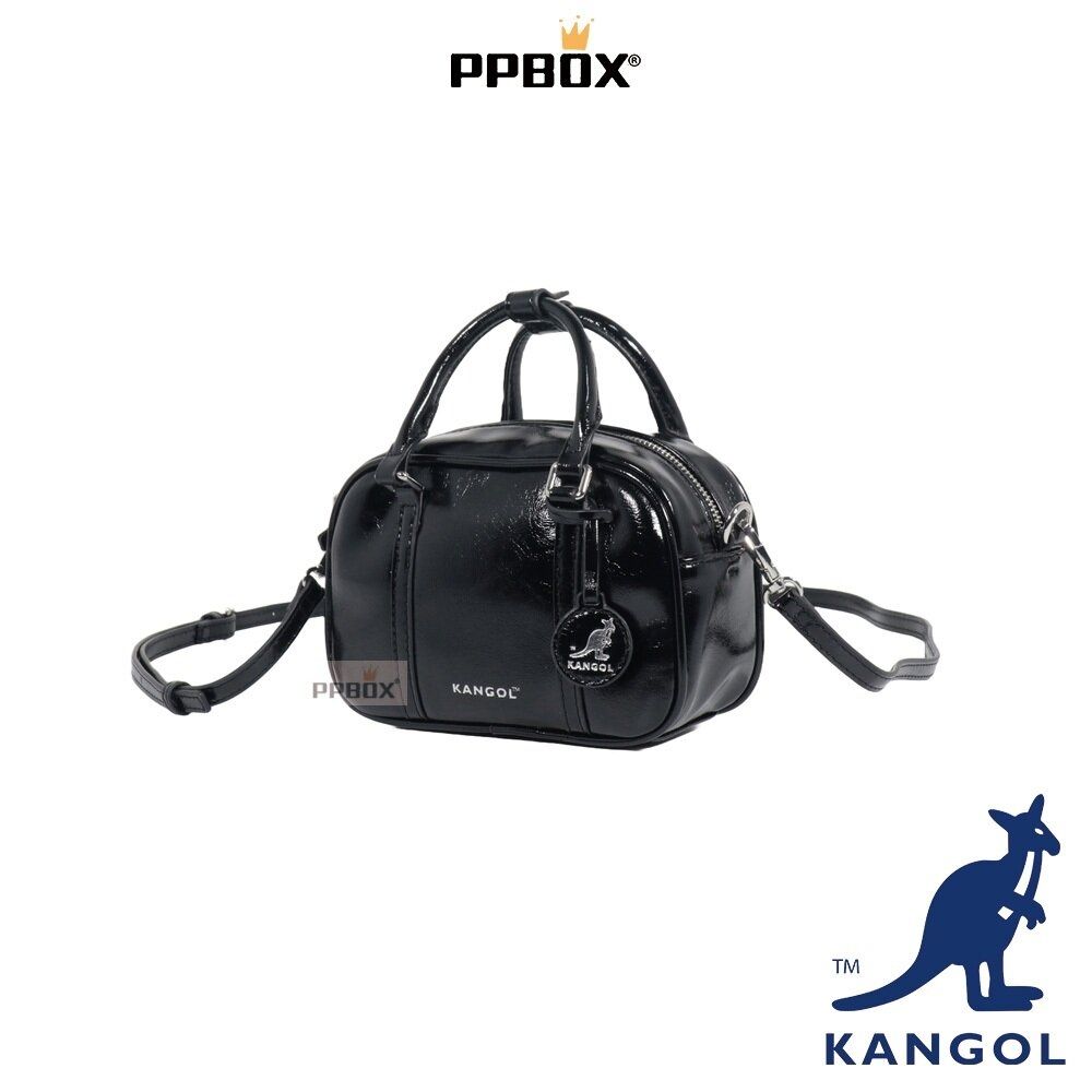 KANGOL 兩用 皮革 手提 小方包 附背帶 包包【65228703】