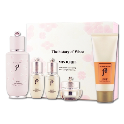 whoo后 (即期品)Whoo 后 重生秘帖粉漾時光加量禮盒（重生秘帖 90ML+皇后精華凝露 25ML+皇后乳液 25ML+皇后霜 10ML+陰陽調和洗顏乳 100ML) (效期至2026年06月)