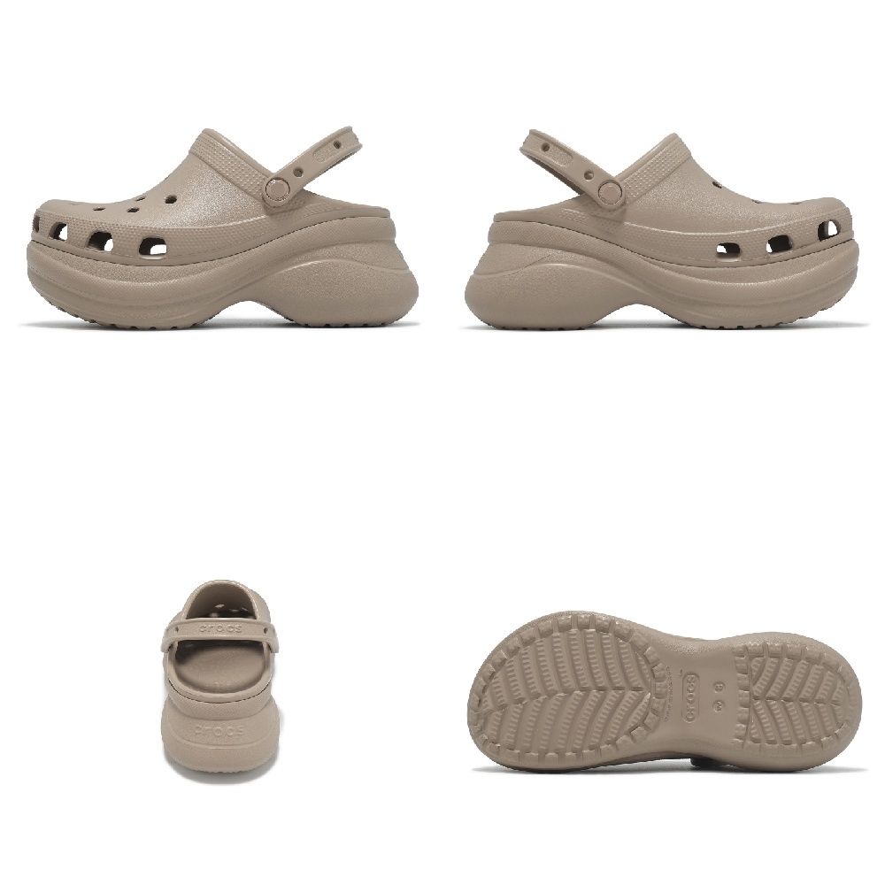 Crocs 洞洞鞋 Bae Clog 女鞋  復古克駱格 厚底 增高 休閒鞋 卡駱馳 4色單一價 (B-土棕色)