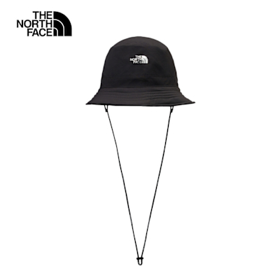 【The North Face 官方旗艦】 北面男女款黑色UPF防曬漁夫帽｜8DH1KX7 抗UV