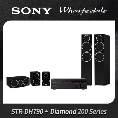 【出清特賣】SONY&Wharfedale 家庭劇院組合 STR-DH790+Diamond210+Diamond220C+Diamond230