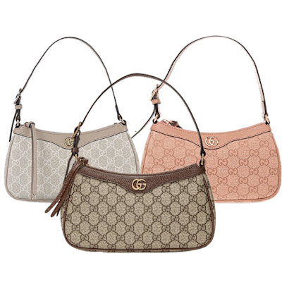 【GUCCI 古馳】735145 新款Ophidia經典GG Supreme帆布輕巧手提/肩背腋下包