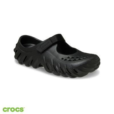 Crocs 卡駱馳 (女鞋) 波波瑪麗珍克駱格Echo Mary Jane Clog -黑色 211996-001