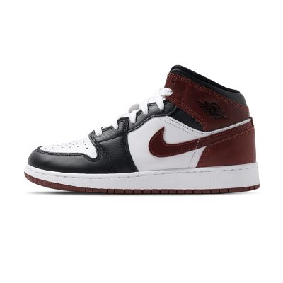 Nike Air Jordan 1 Mid SE 大童 白黑紅 AJ1 喬丹 中筒 運動 休閒鞋 HF3193-102