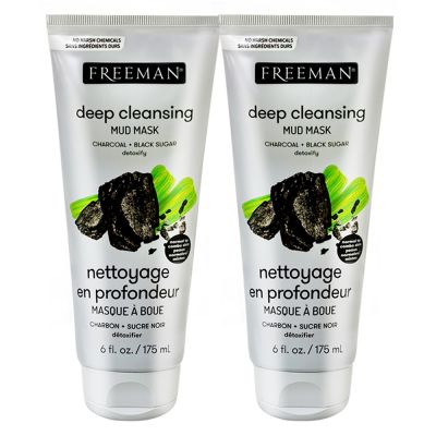 Freeman木炭黑糖狠清粉刺黑泥膜買1送1★泥膜 毛孔清潔 細緻 淨白