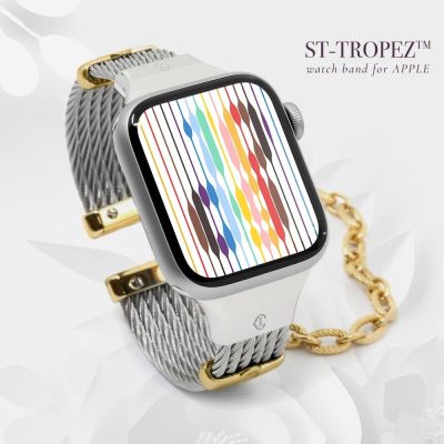 CHARRIOL夏利豪 St-Tropez Apple Watch Band-蘋果鋼索錶帶金鍊S款 C6(AW.560.ST02)