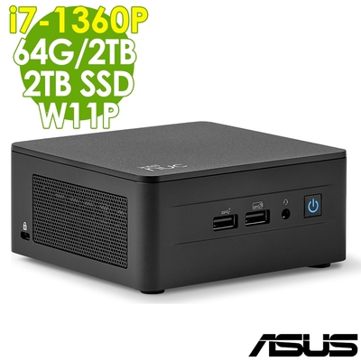 ASUS華碩 ASUS NUC 13代迷你電腦(i7-1360P/64G/2TB+2TB SSD/W11P)