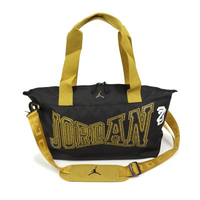 Nike 行李袋 Jordan Lifestyle 黑黃 旅行 大容量 手提 JD2643126AD-001