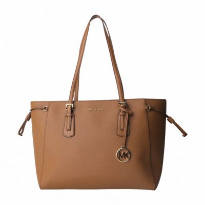 MICHAEL KORS 防刮PVC 側綁繩托特包(駱駝色)大