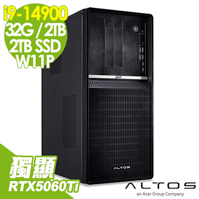 Acer 宏碁 Altos P130F9 商用工作站 (i9-14900/32G/2TB+2TB SSD/RTX5060Ti-16G/W11P)