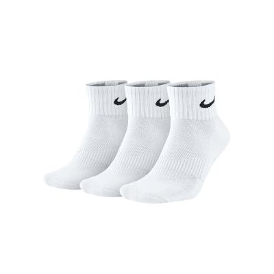 Nike Lightweight Socks 薄底 白底黑勾 運動過踝襪 三雙一組 男女款 SX4706-101