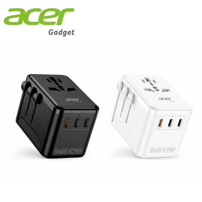 【ACER 宏碁】GaN氮化鎵 47W USB萬國充電器轉接器 OPS4A0 黑 / OPS4A2 白