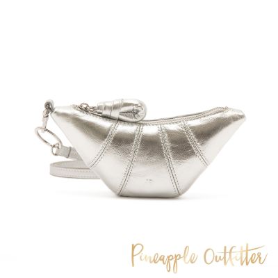 Pineapple-Outfitter-真皮牛角造型隨身小包-銀色