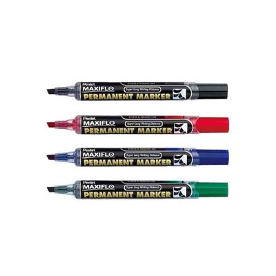 【Pentel 飛龍】MAXIFLO 後壓油性筆 平頭 1.5~4.5mm /支 NLF60