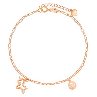 【Just Diamond】幸運獨角獸 18K玫瑰金手鍊(網路限定)