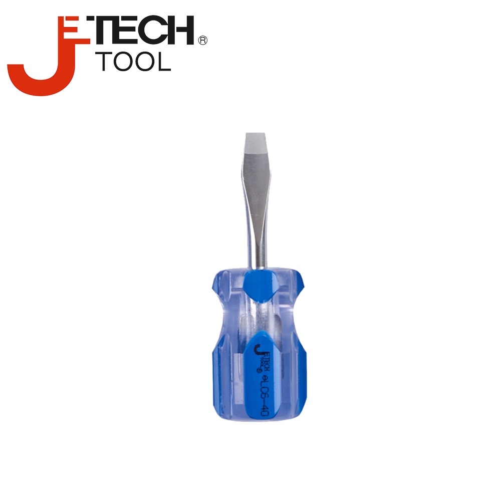 【JETECH】彩條大頭起子 一字型104 - 6x40㎜ GB-LC6-040(-)-1210