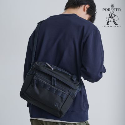 PORTER INTERNATIONAL - 自信經典NEW HEAT斜背包(M) - 深藍