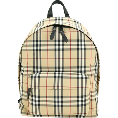 BURBERRY 巴寶莉 Jett Vintage 格紋尼龍後背包(典藏米色)