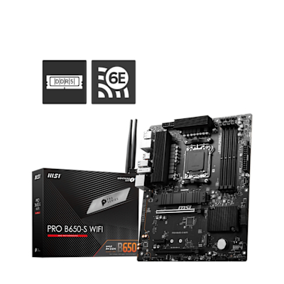 微星 PRO B650-S WIFI 主機板+AMD R5 7500F MPK(含風扇)【6核/12緒】
