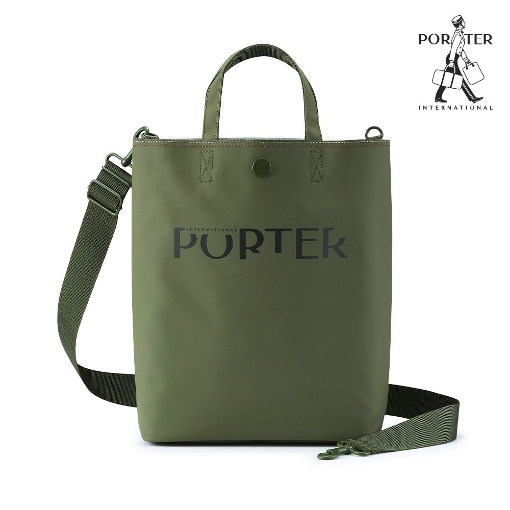 PORTER INTERNATIONAL - 復古新穎GAP托特包 - 卡其綠