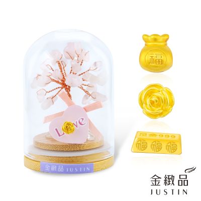 金緻品 黃金擺件 掌心水晶樹 0.04錢 多選