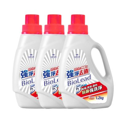 《臺塑生醫》BioLead超濃縮強淨去漬洗衣精1.2kg(3瓶入)