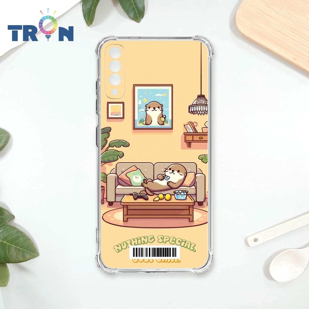 TRON 三星 A70 小動物慵懶的一天 四角防摔載具殼 軟殼 手機殼