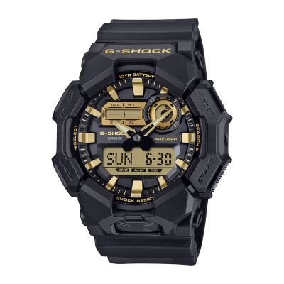 CASIO卡西歐 G-SHOCK 十年電力 玩酷黑金 雙顯示系列 GA-010GB-1A9_51.9mm