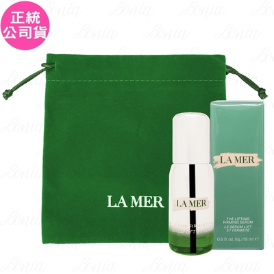 LAMER海洋拉娜 LA MER 海洋拉娜 超維度緊緻拉提精萃(15ml)+經典綠絨布袋(公司貨)
