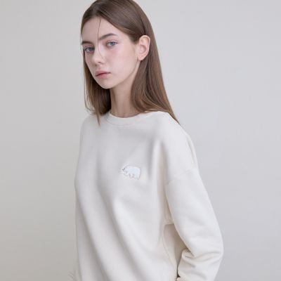 GIORDANO 女裝北極熊內刷毛大學TEE Two Mile Wear系列【雙色任選】