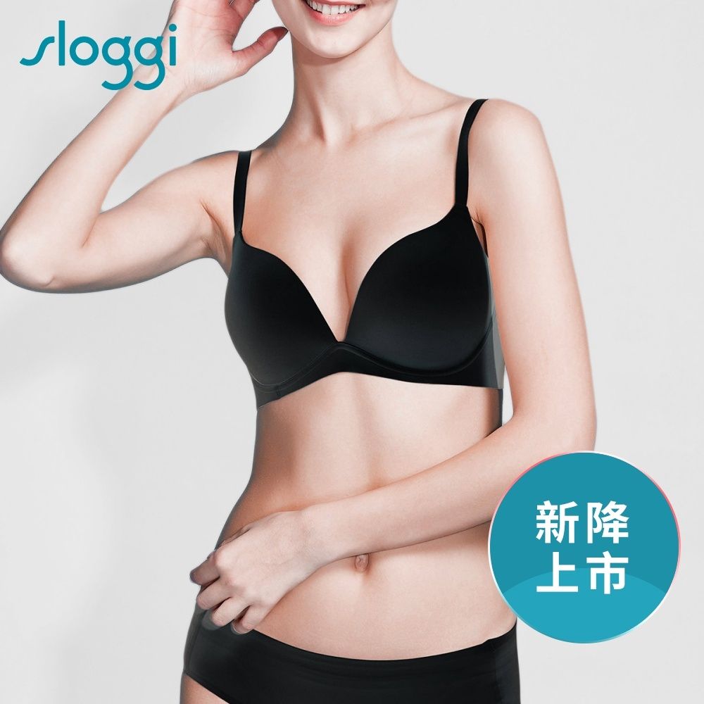 sloggi-ZERO 系列 下厚上薄罩杯內衣 純粹黑