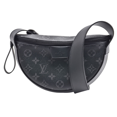 LV Louis Vuitton路易威登 M23835 Moon系列經典Eclipse帆布斜背包(黑色)