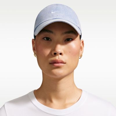NIKE 帽子 棒球帽 運動帽 遮陽帽 丹寧 U NK CLUB CAP U CB DENIM 24 L 藍 HF0383-486