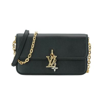LOUIS VUITTON路易威登 Louis Vuitton LV路易威登 展示品 Bloom 牛皮金鍊Woc斜背包(M14564-黑)