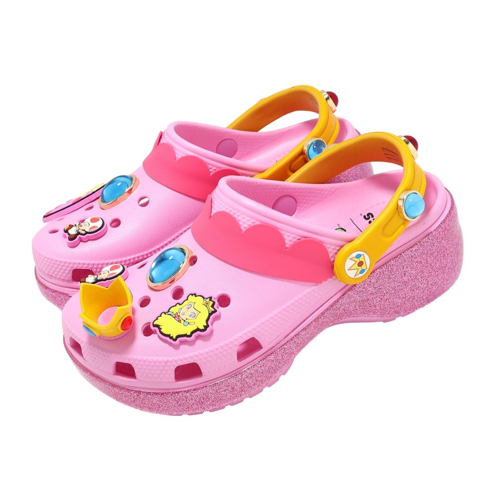 Crocs 洞洞鞋 Princess Peach 女鞋 粉 超級瑪利歐聯名 碧姬公主 厚底 21213790H